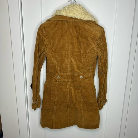 Free People Lady Lane Penny Lane Corduroy Vintage Inspired Faux Fur Jacket XS - Picture 10 of 10